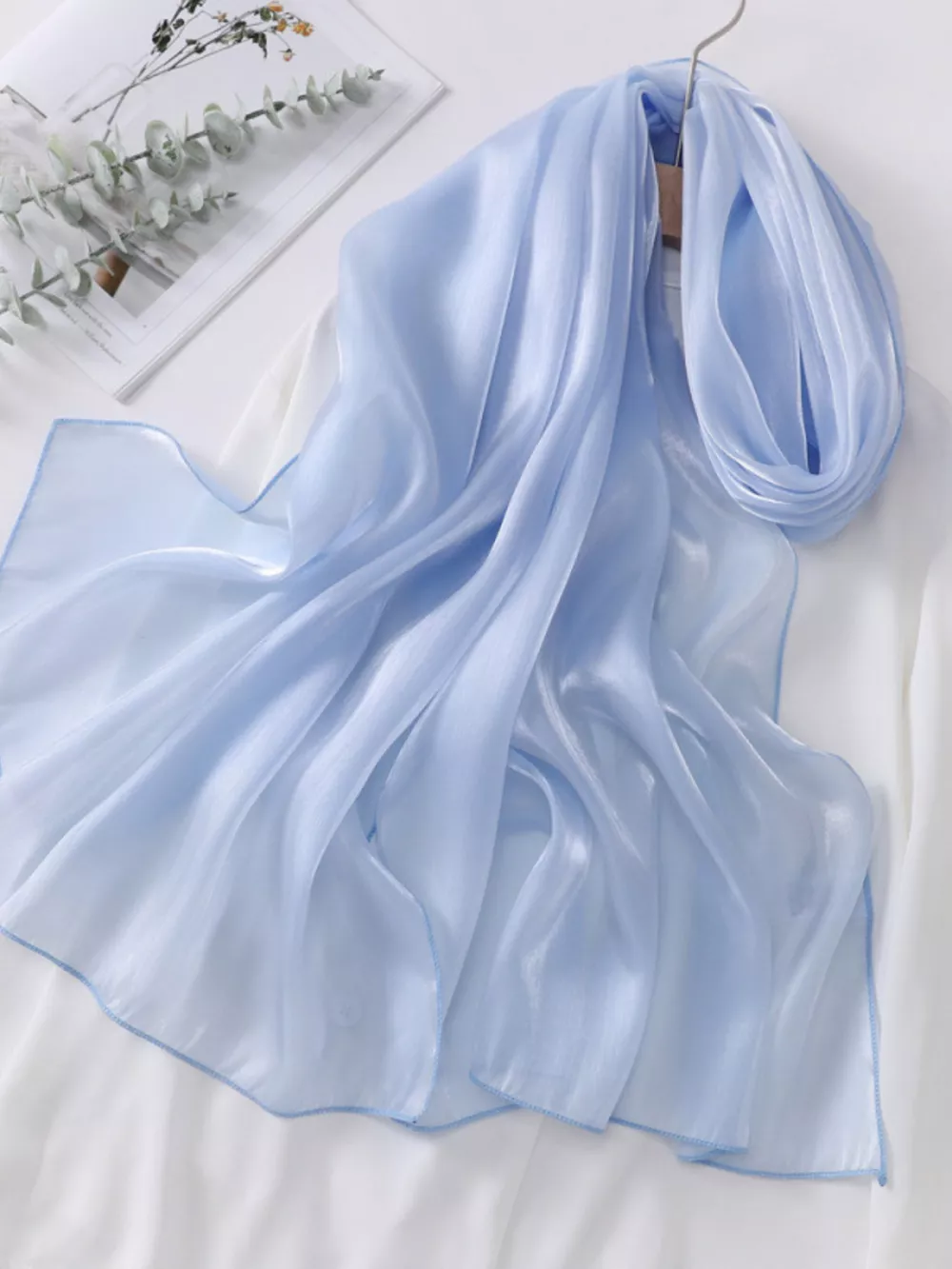 Solid Color Organza Scarf, image 8