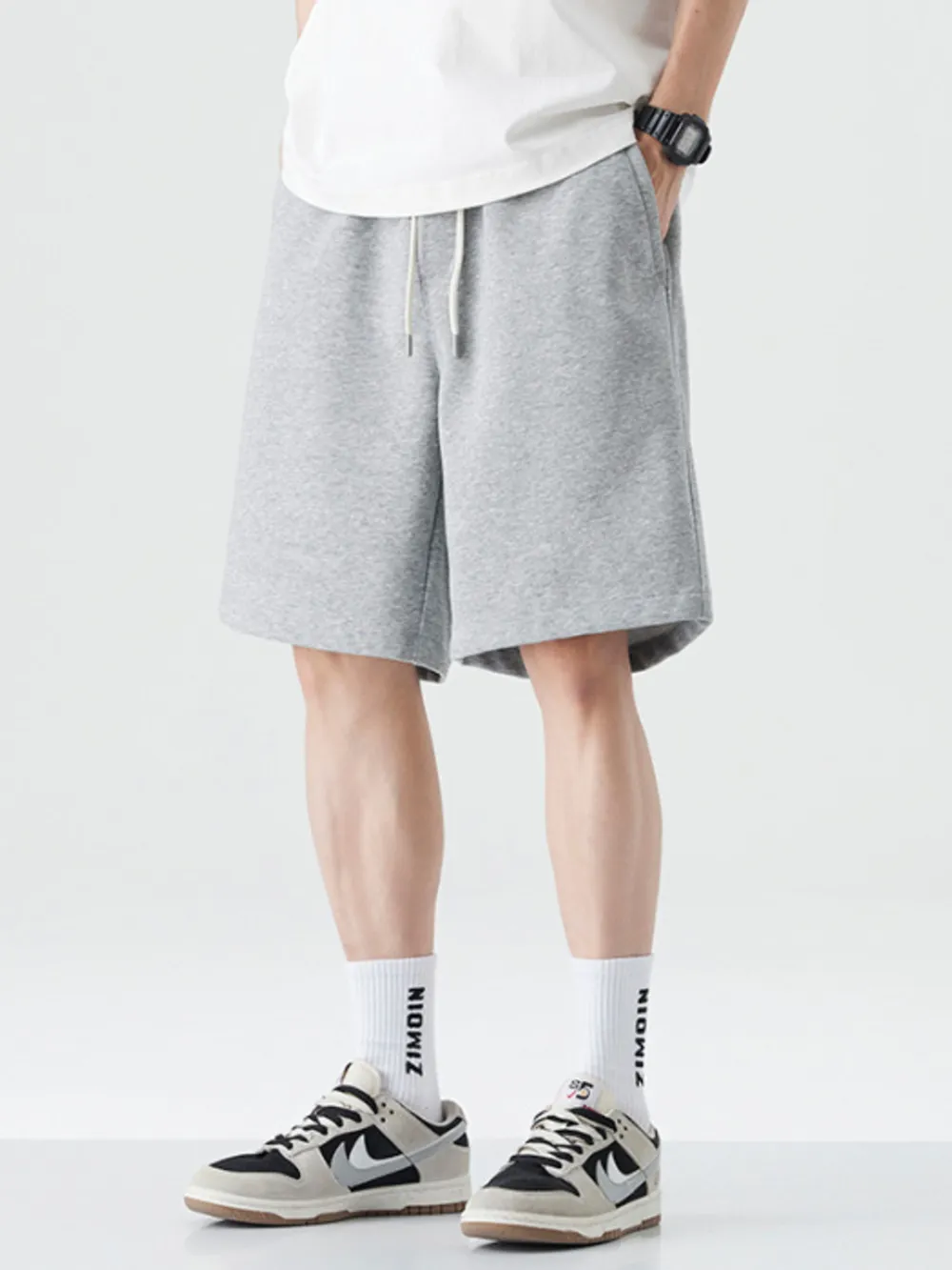 Men's Drawstring Wide Leg Shorts, image 5