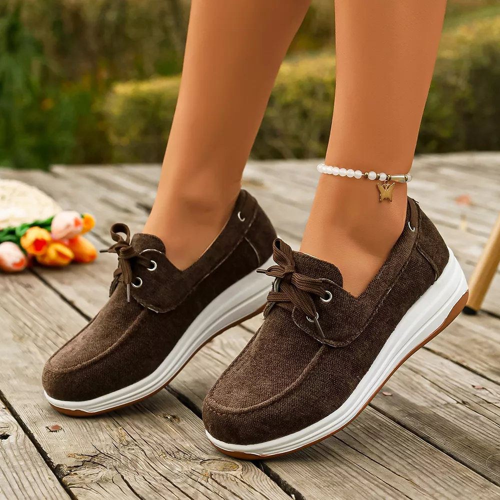 Lace Up Round Toe Sneakers, image 6