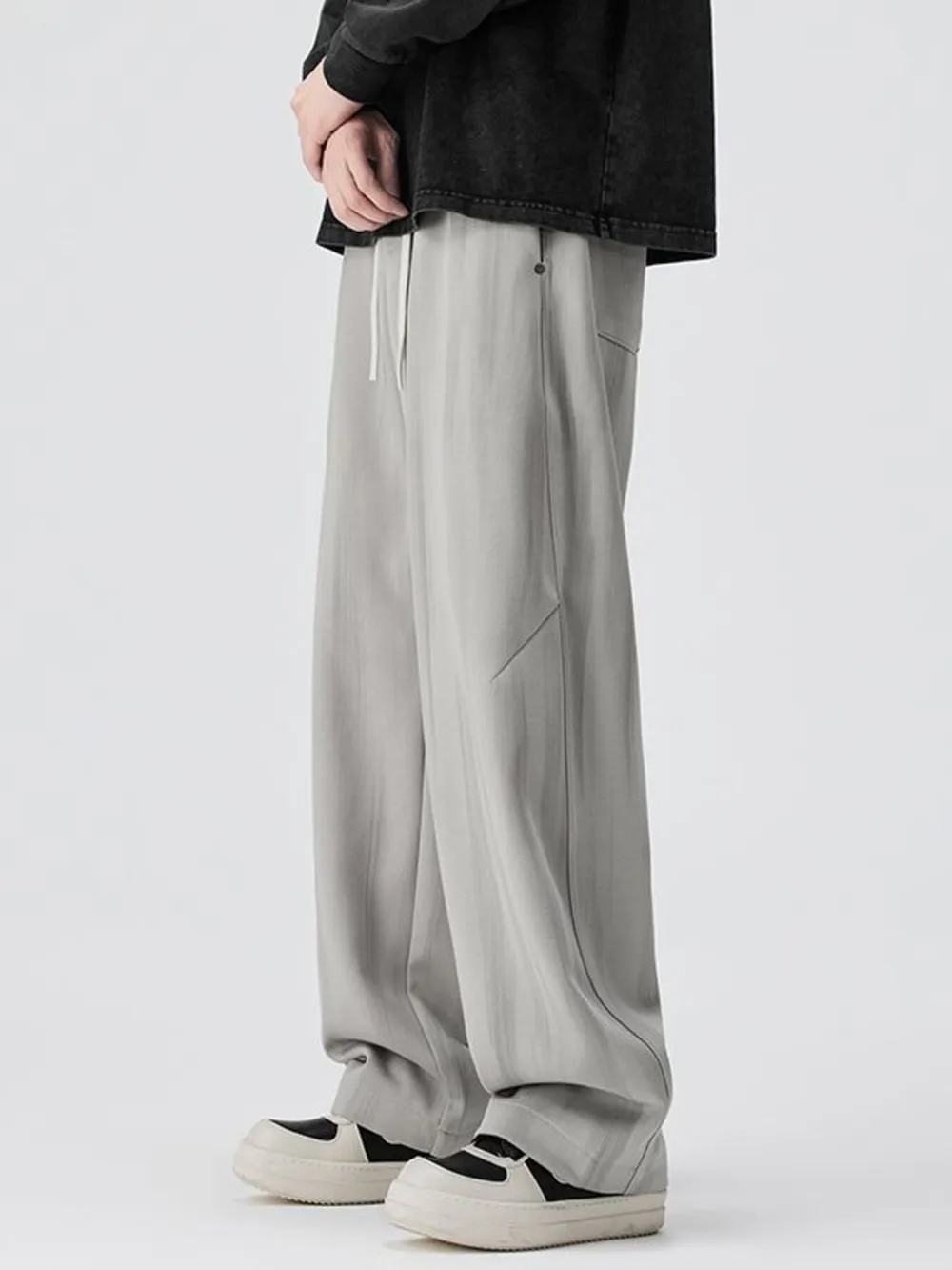 Men's Plus Size Relaxed Fit Drawstring Casual Pants, image 8