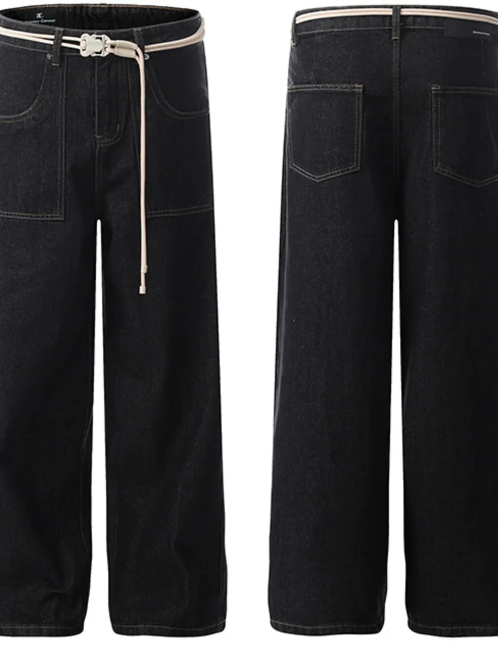 Men's High-Waisted Wide-Leg Jeans, image 4