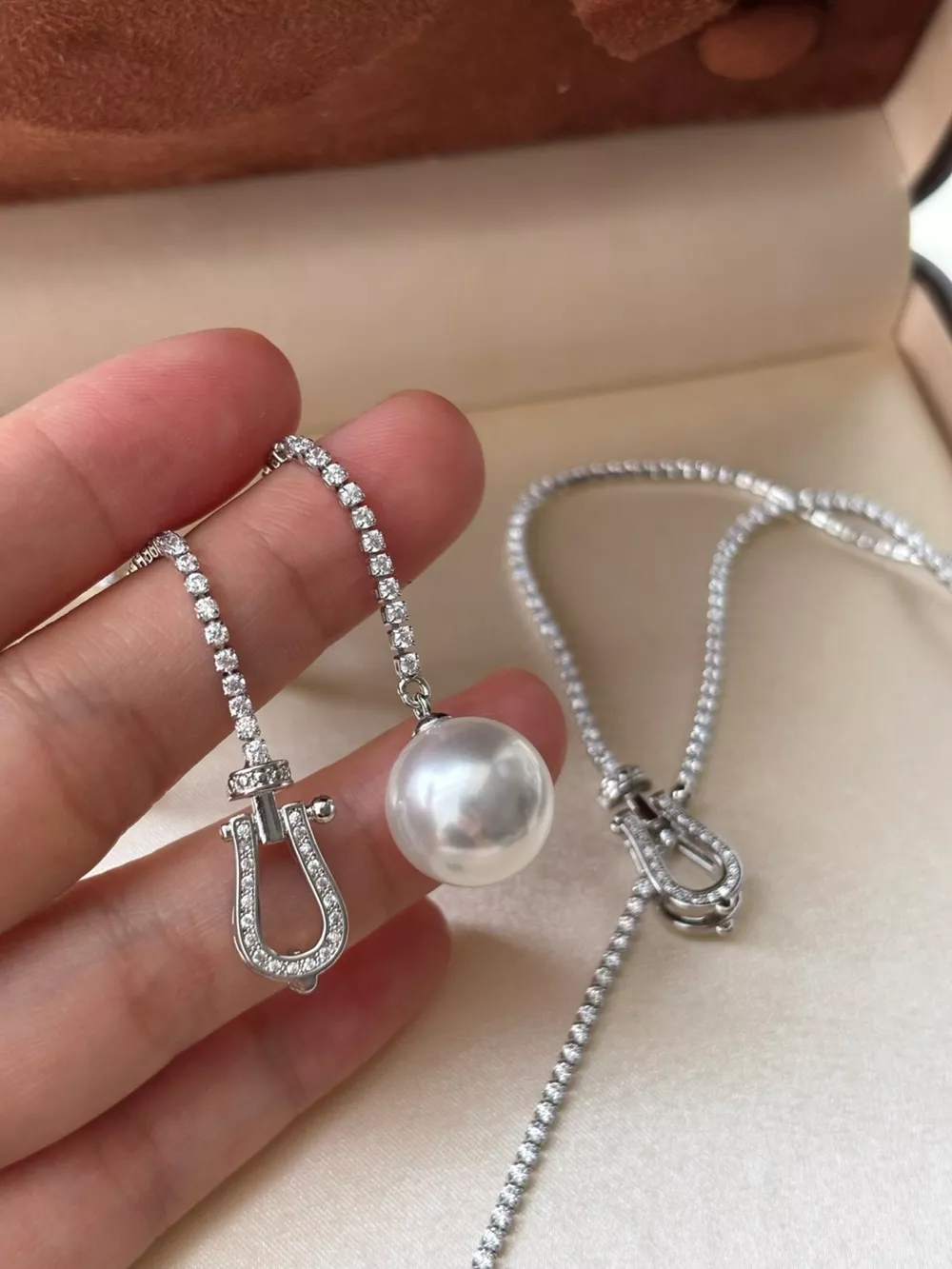 Alloy Pearl Drop Y-Necklace, image 4