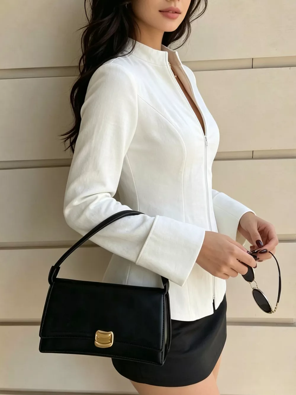 Zip Up Long Sleeve Top, image 4