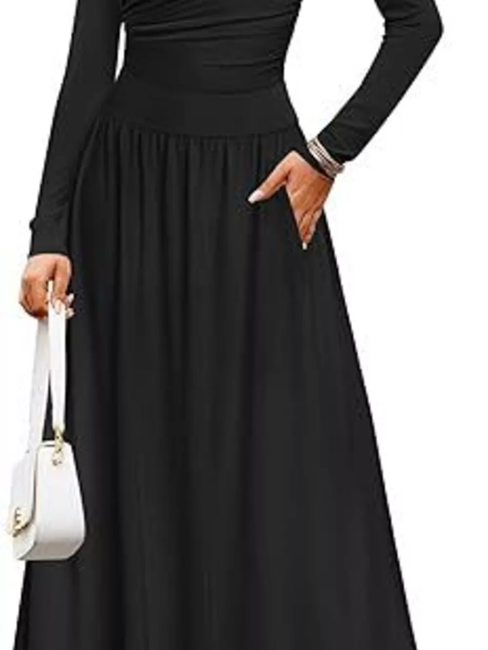 Long Sleeve Maxi Dress with Pockets, image 8