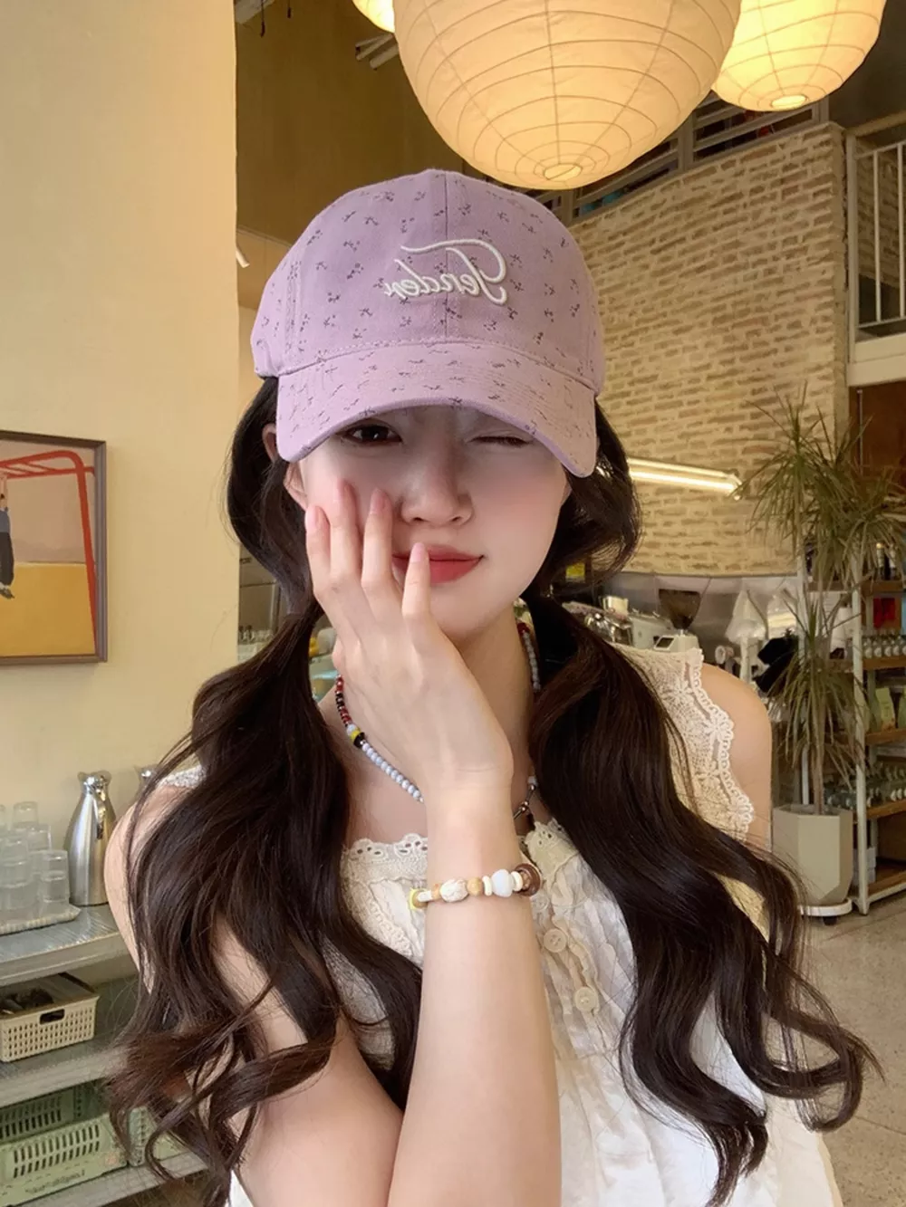Floral Embroidered Baseball Cap, image 6