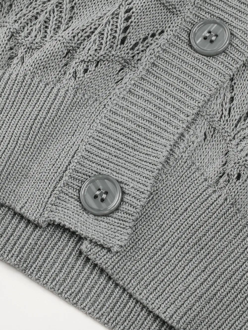 Buttoned Front Openwork Cardigan, image 20