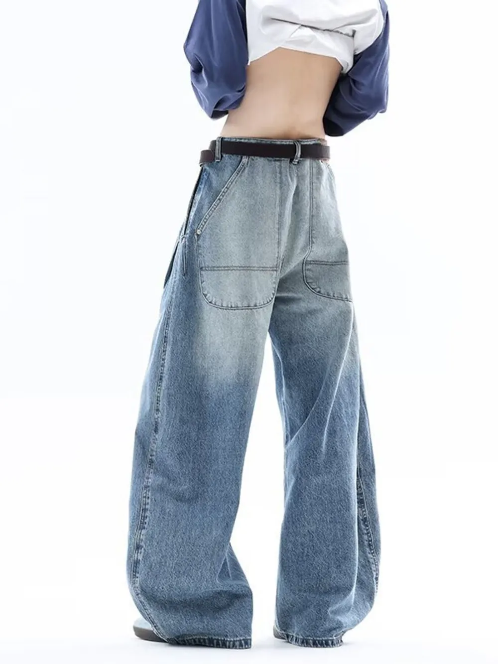 Men's Full Size Wide Leg Jeans Plus Size, image 6