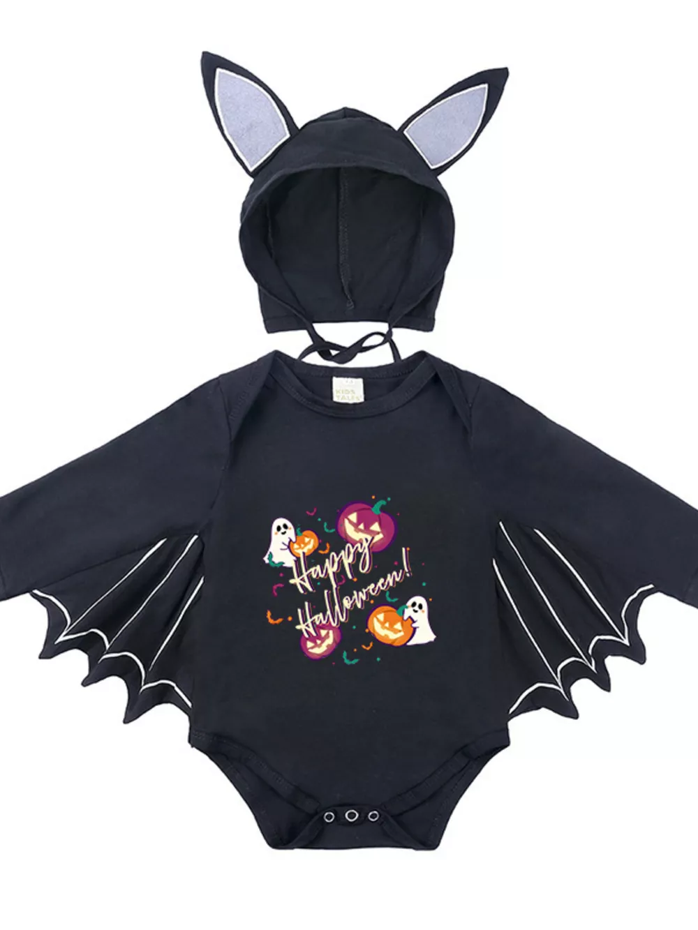 Children's Halloween Bat Bodysuit & Hat Costume Set, image 19