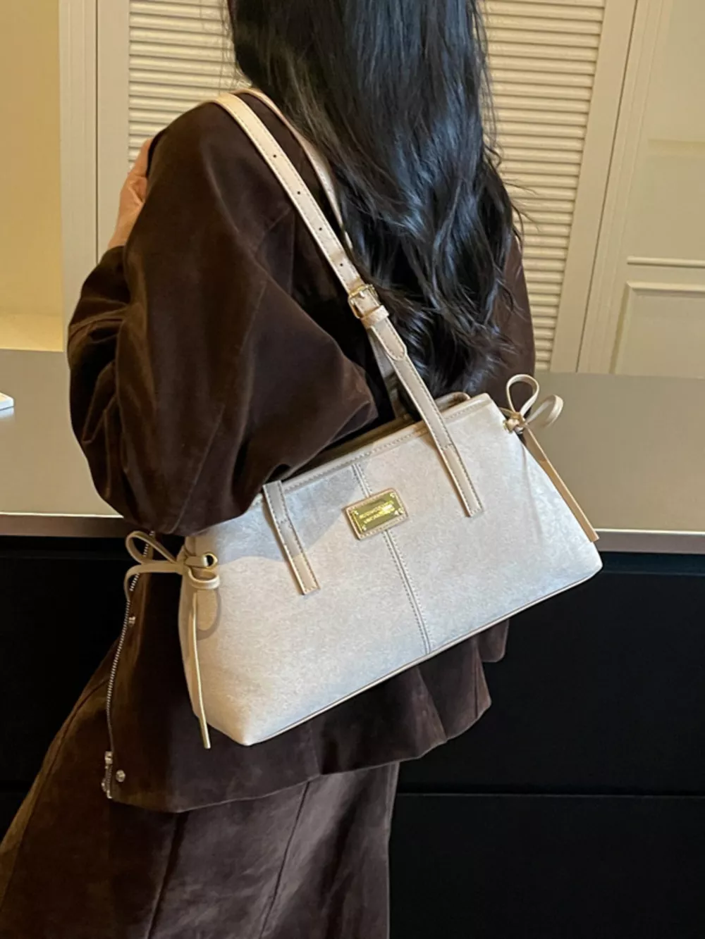 Side Tied Shoulder Bag, image 10