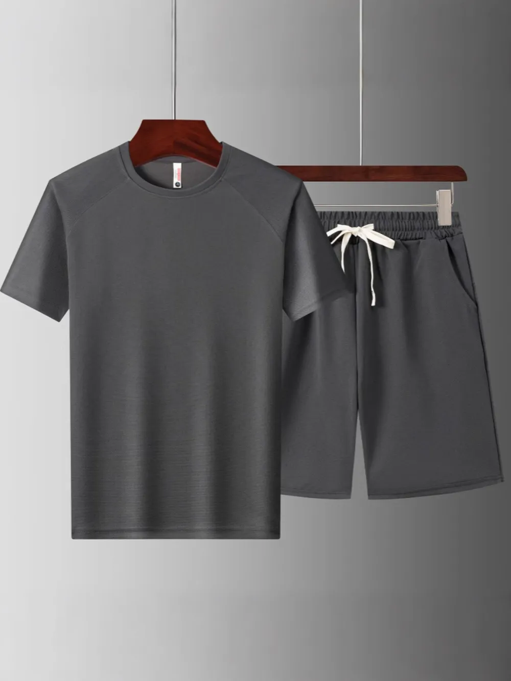 Men's Plus Size Short Sleeve Top and Shorts Set, image 5