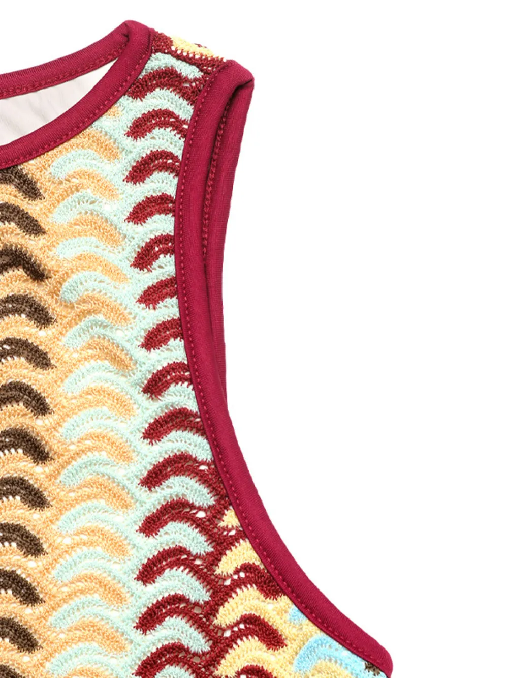 Sleeveless Chevron Pattern Sweater Dress, image 6