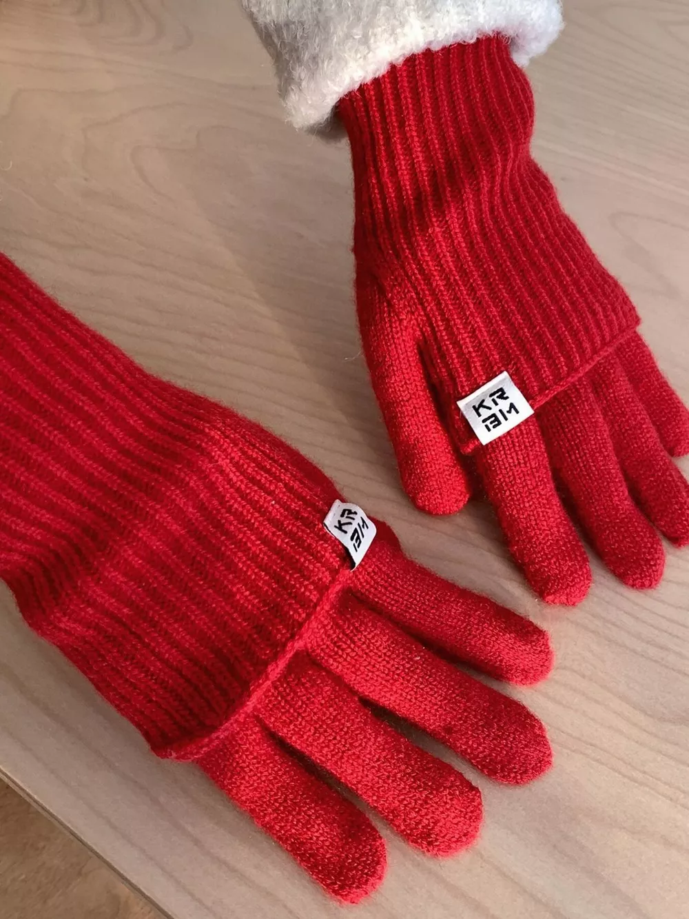 Ribbed Knit Winter Gloves, image 6
