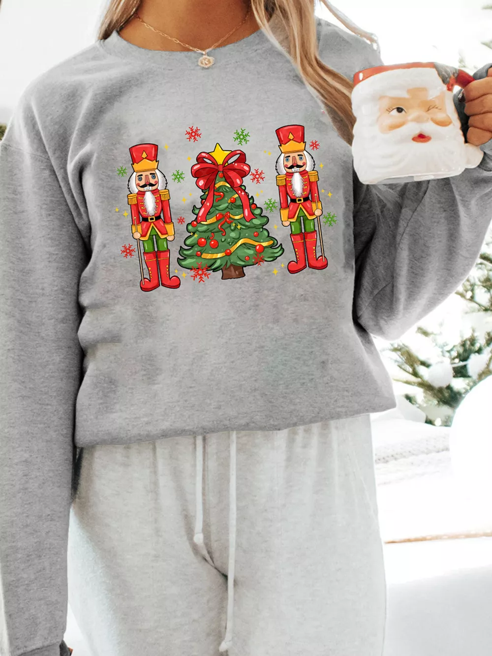 Christmas Nutcracker Men Guard Graphic Pullover Sweatshirt, image 5