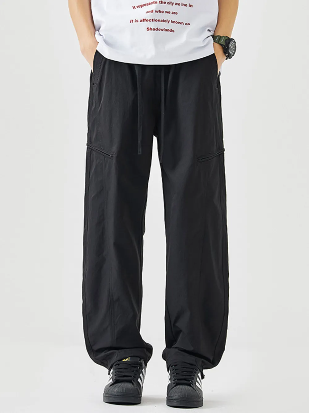 Men's Plus Size Loose Fit Drawstring Casual Pants