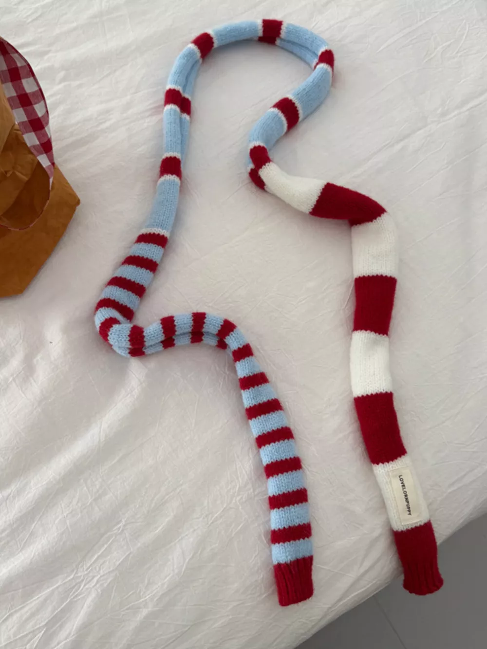Striped Knitted Warm Scarf, image 2