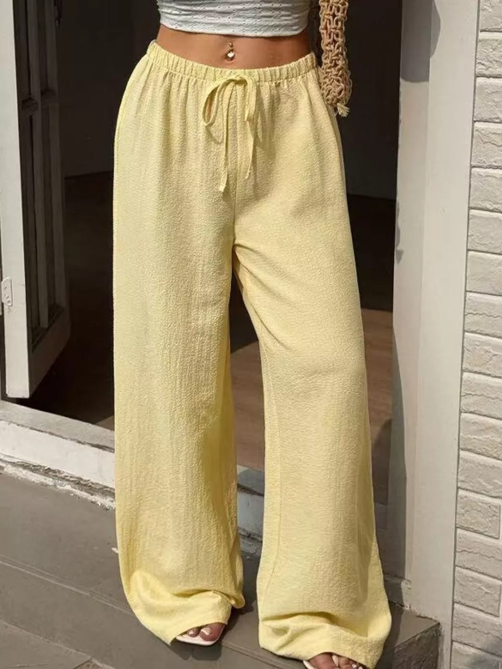 Plus Size High-Waisted Wide-Leg Pants, image 4