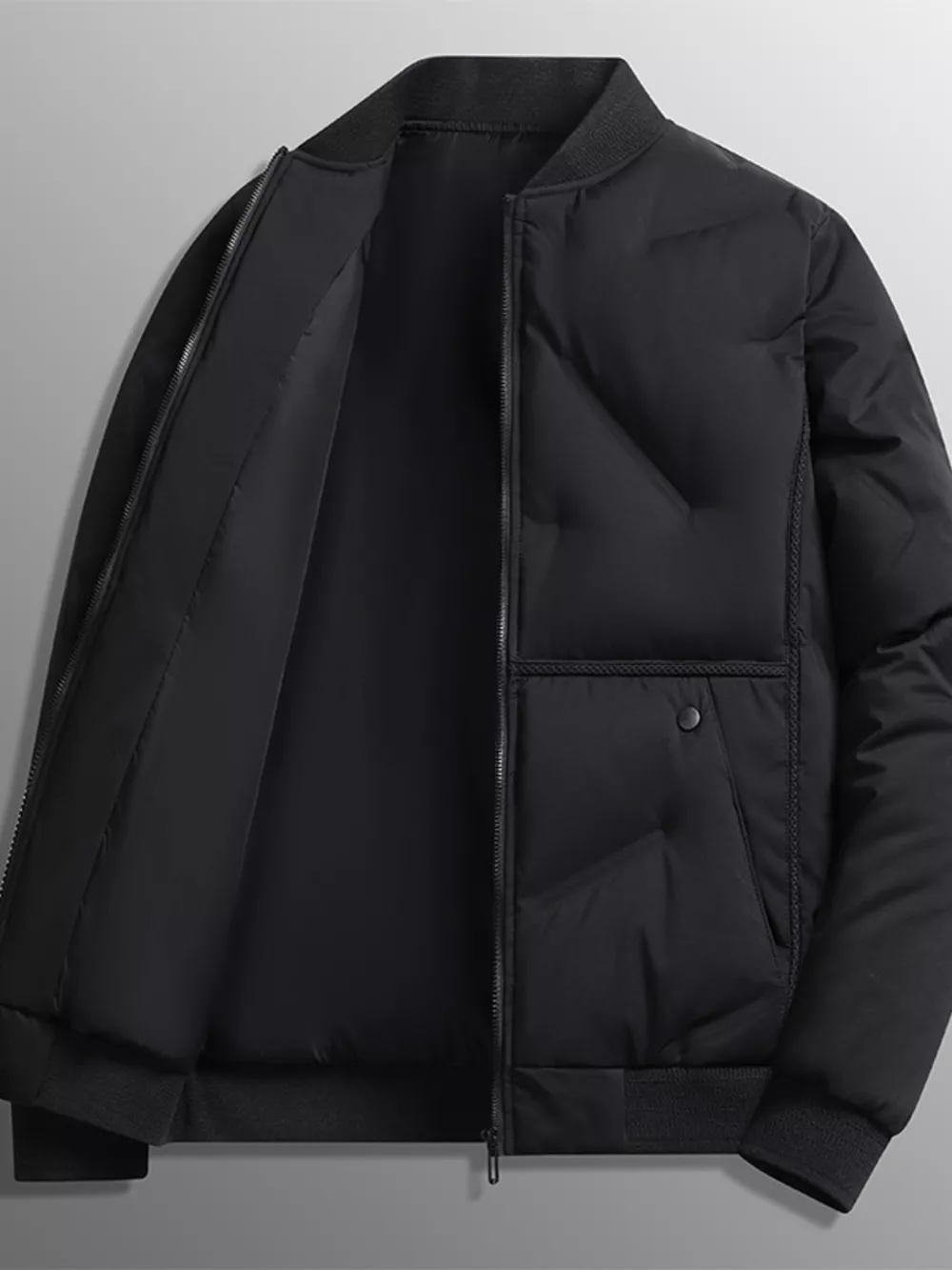 Men's Plus Size Lightweight Padded Bomber Jacket
