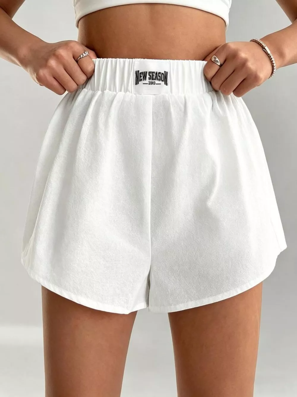 Elastic Waistband Casual Shorts, image 3