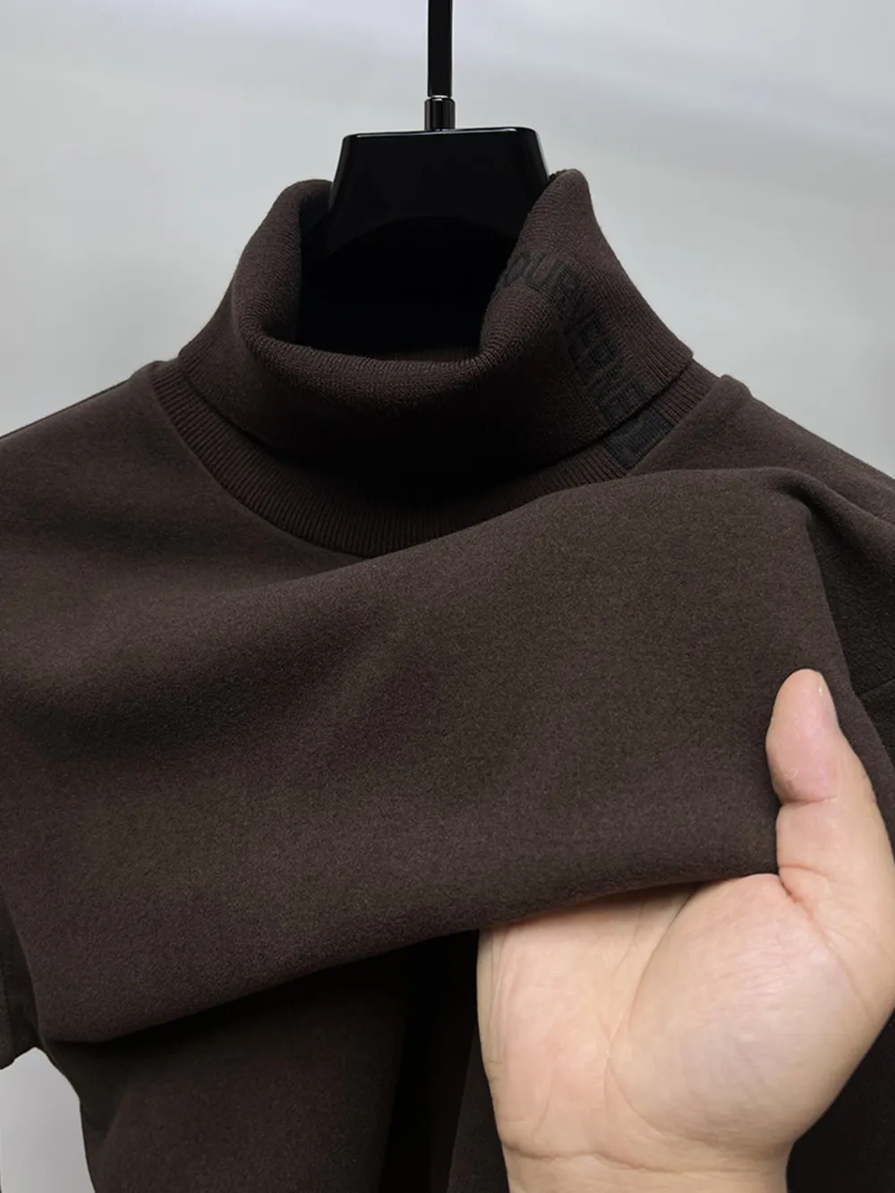 Men's Plus Size Turtleneck Long Sleeve Top, image 9