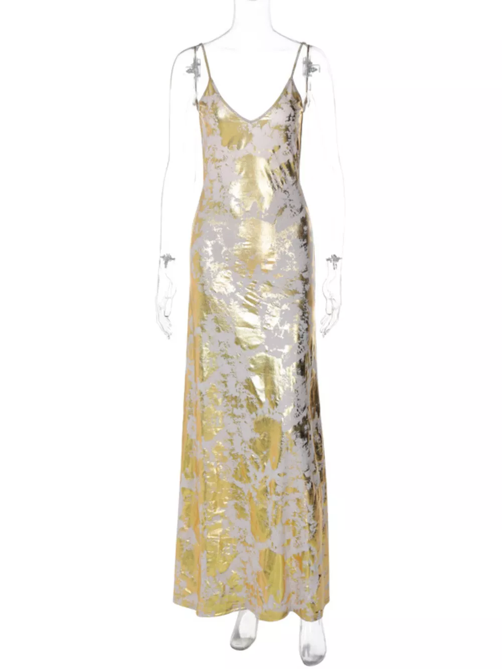 Backless V-Neck Maxi Dress, image 8