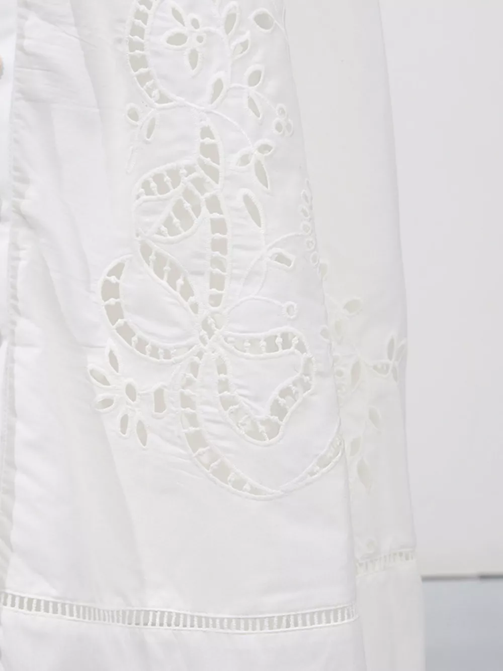 Sleeveless Eyelet Embroidered Button-Down Midi Dress, image 13