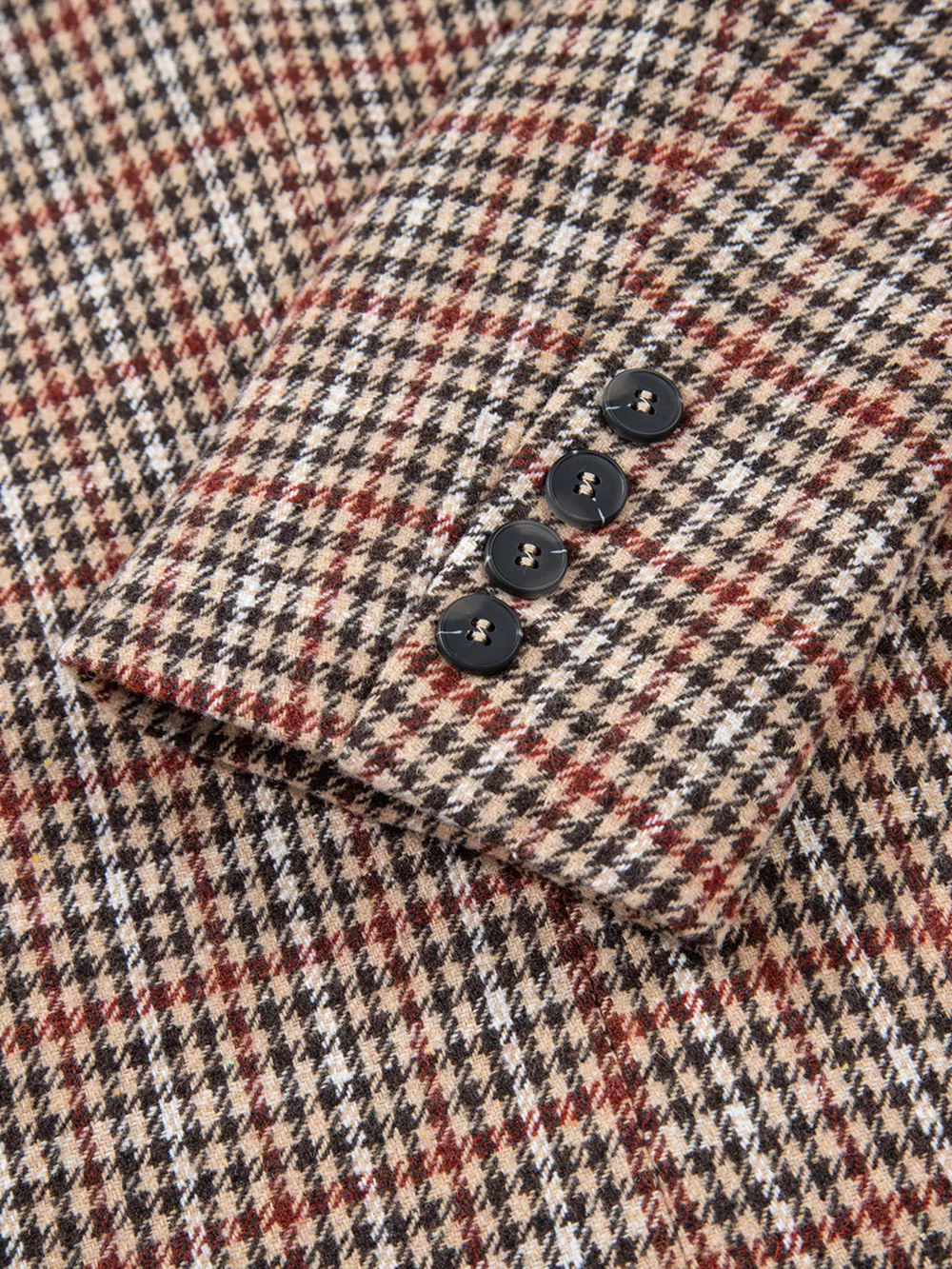Houndstooth Lapel Collar Blazer, image 10