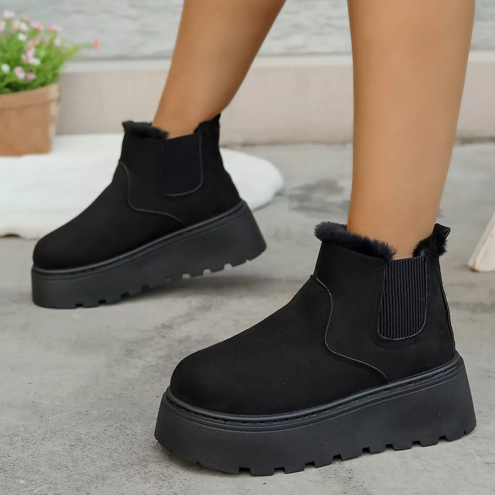 Fur Lining Platform Boots, image 3