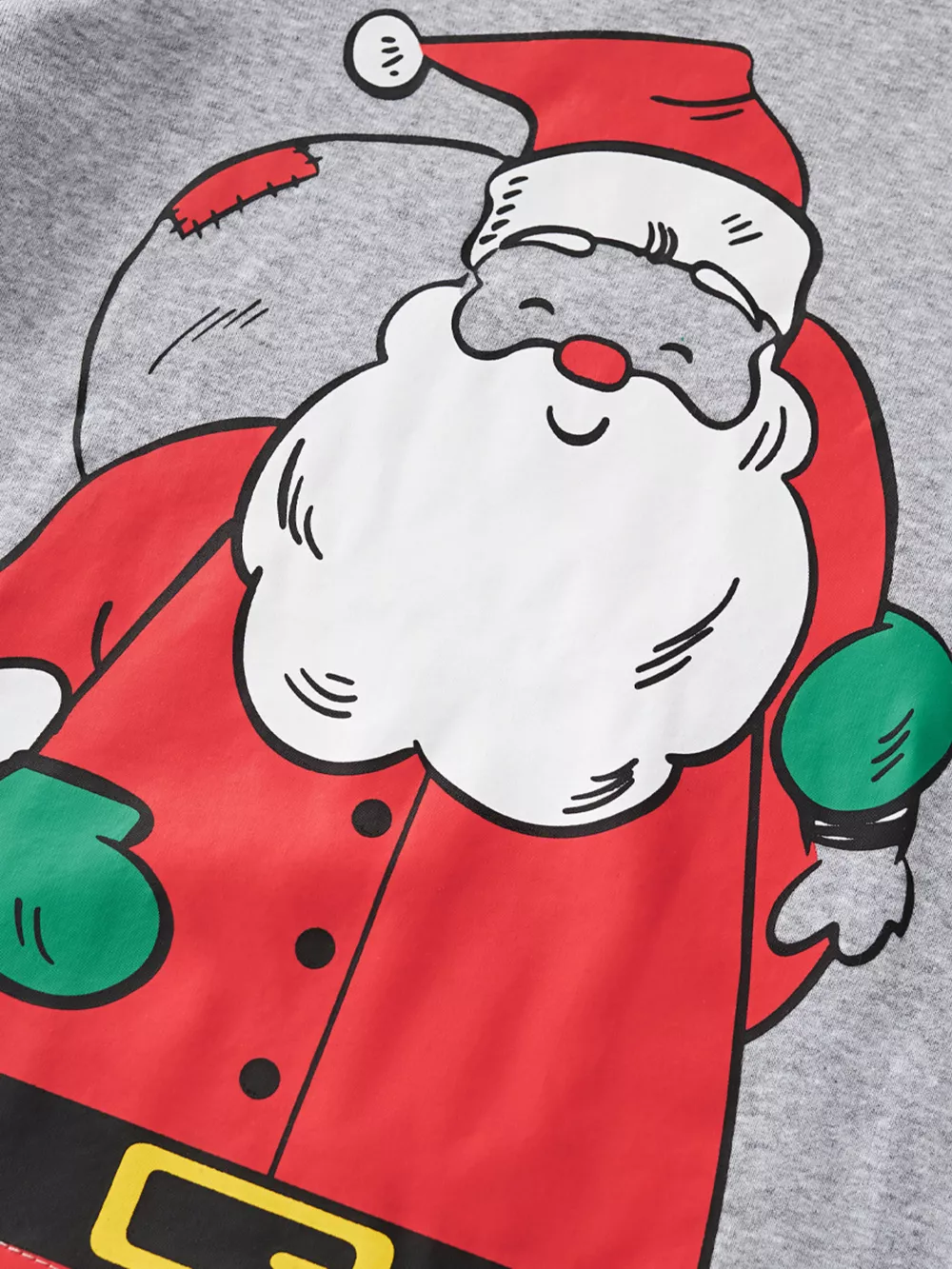 Children's Christmas Santa Round Neck Pajama Set, image 4