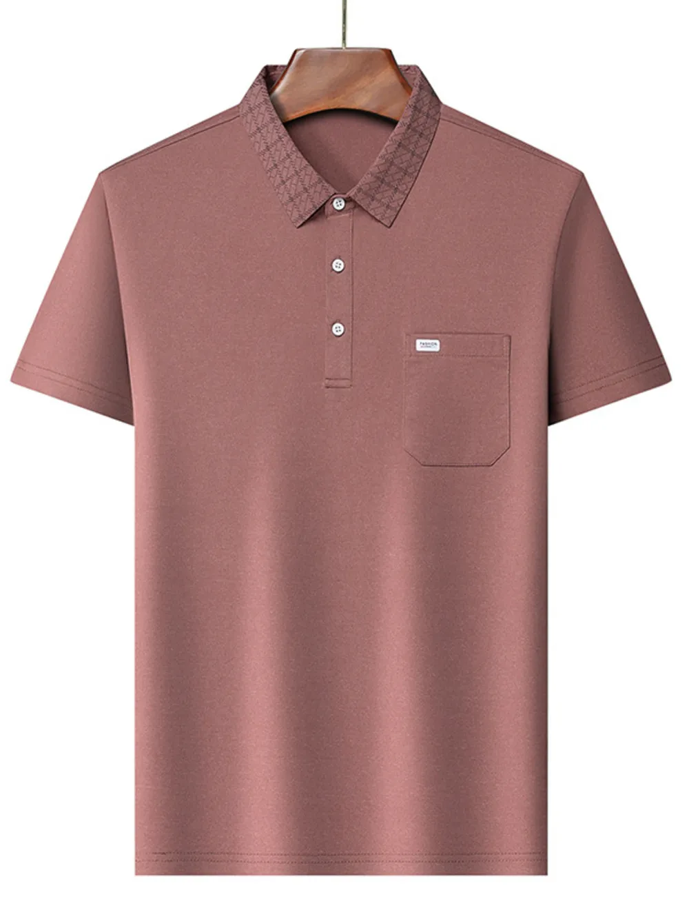 Men's Plus Size Short Sleeve Polo with Chest Pocket, image 3
