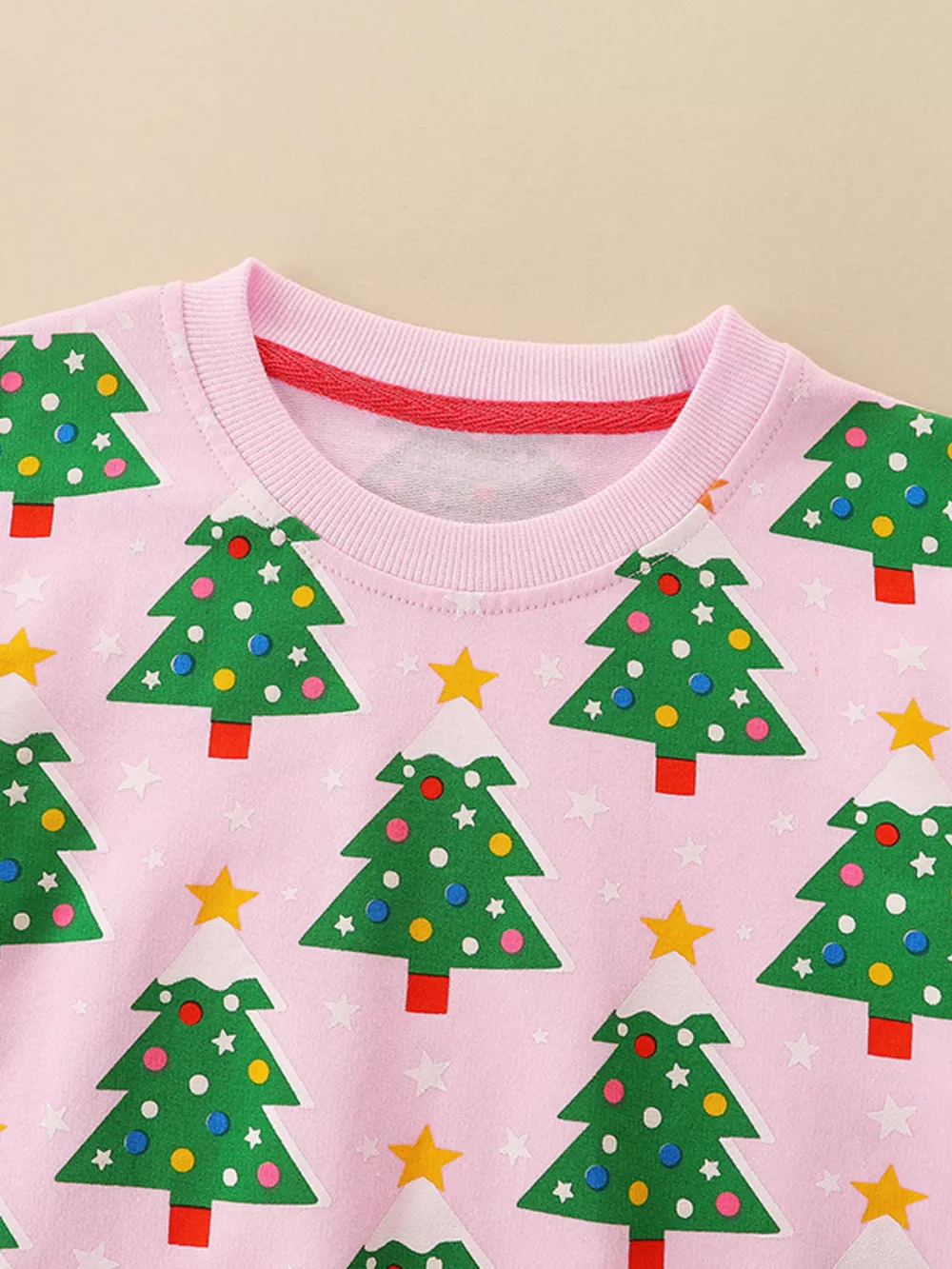 Children's Christmas Tree Print Crewneck Sweatshirt, image 3