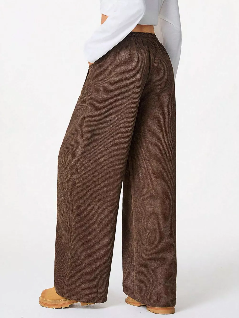 Relaxed Fit Corduroy Pants with Drawstring, image 10