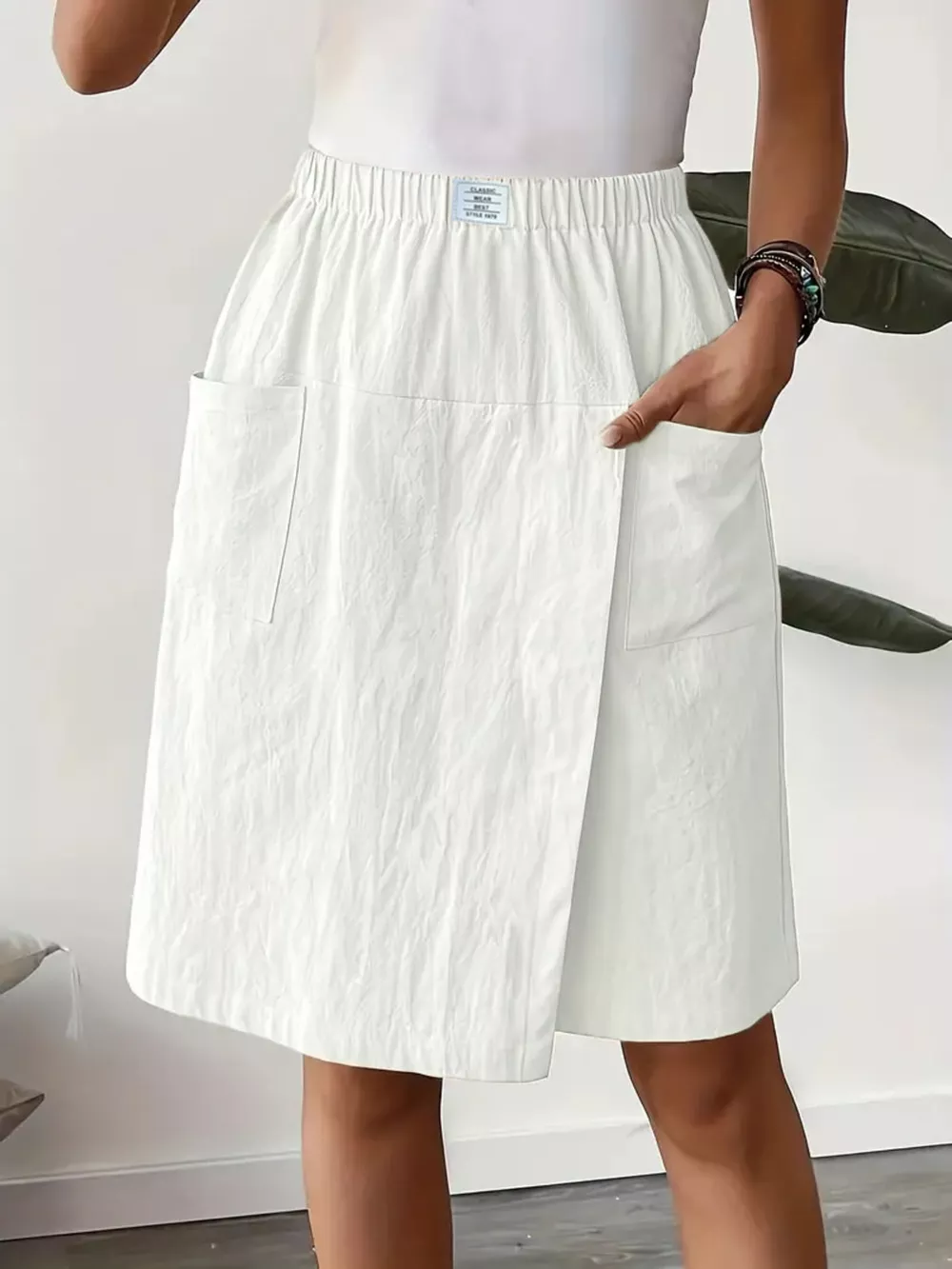 Elastic Waist Wrap Skort, image 8