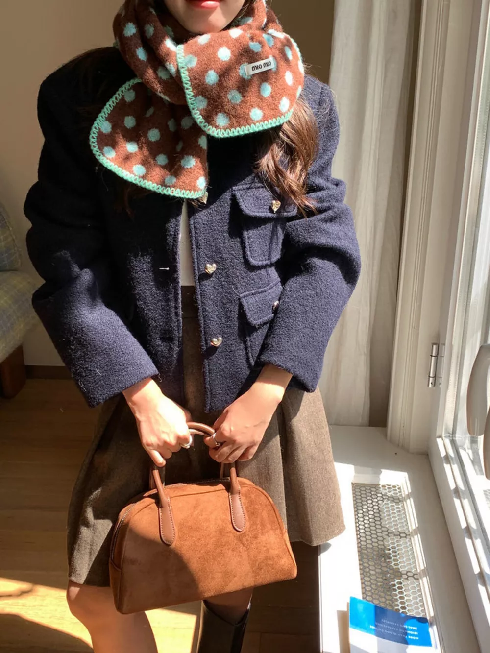 Polka Dot Warm Scarf, image 6