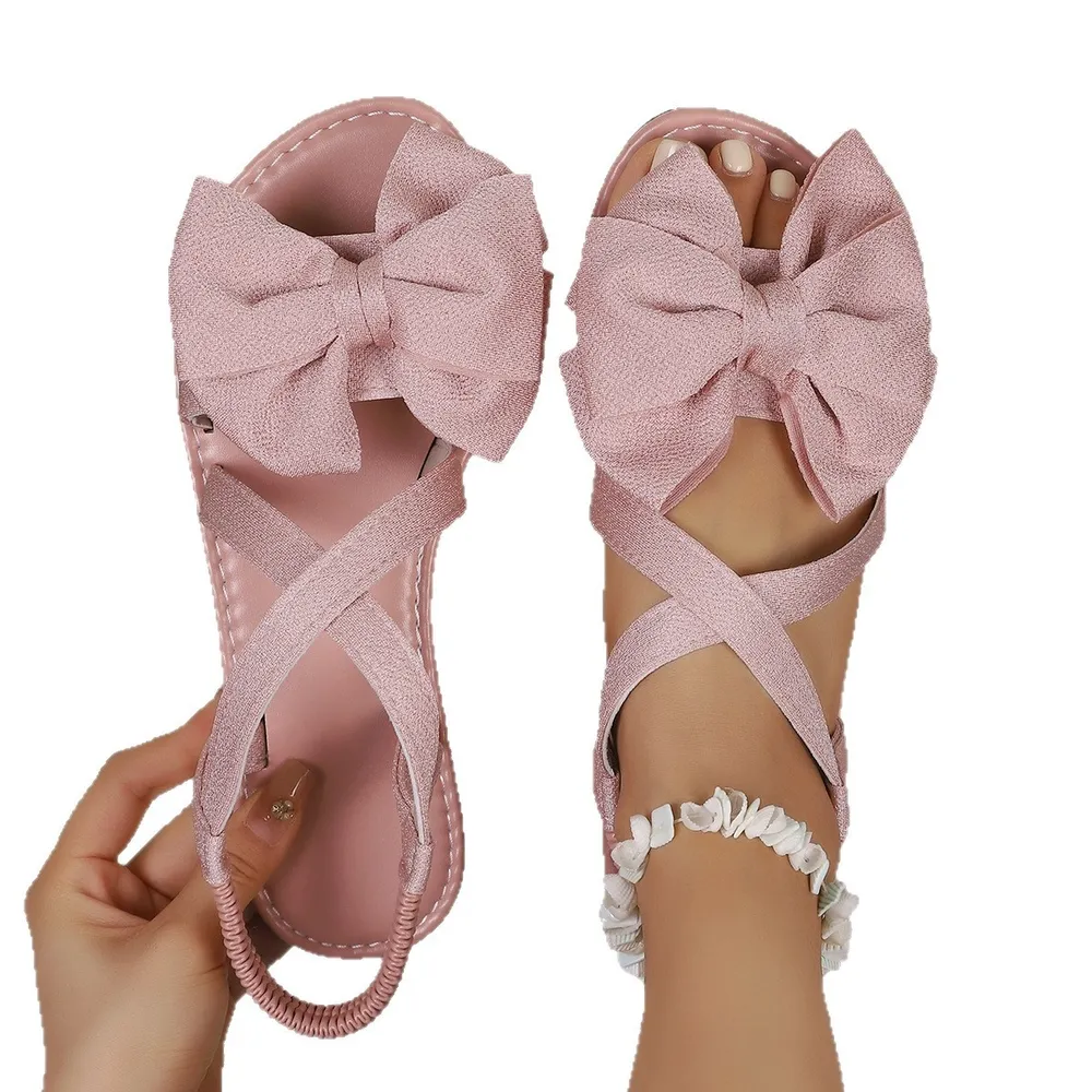 Bow-Tie Cross-Strap Comfort Sandals, image 9