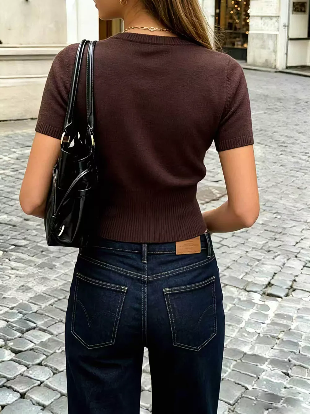 Short-Sleeve Button-Up Cardigan, image 5