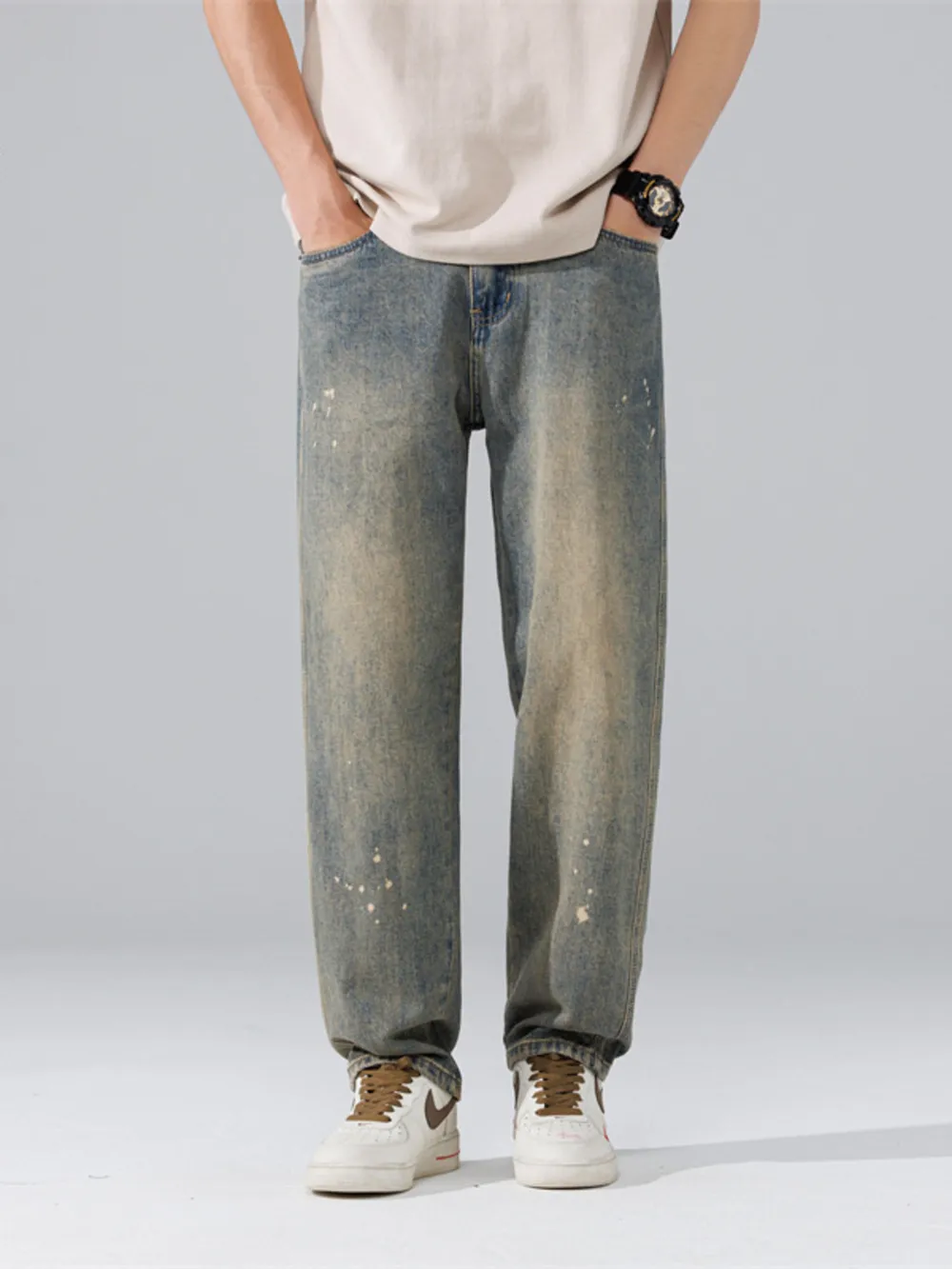 Men's Wide Leg Jeans, image 2