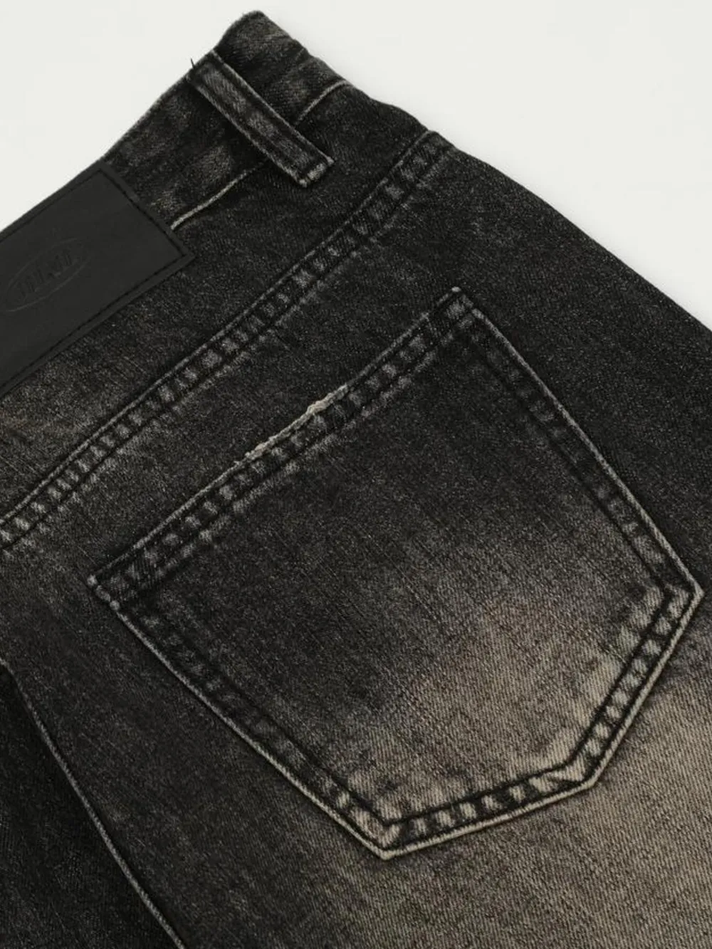Men's Distressed Cat's Whisker Washed Bootcut Jeans, image 16