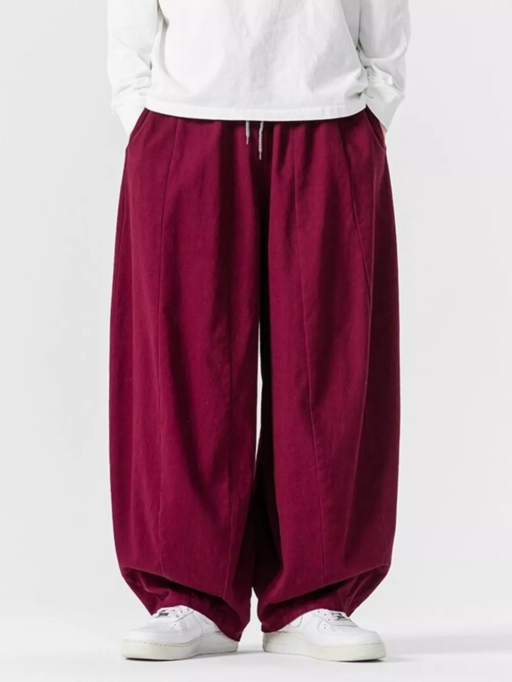 Men's Plus Size Loose Fit Drawstring Waist Casual Pants, image 4