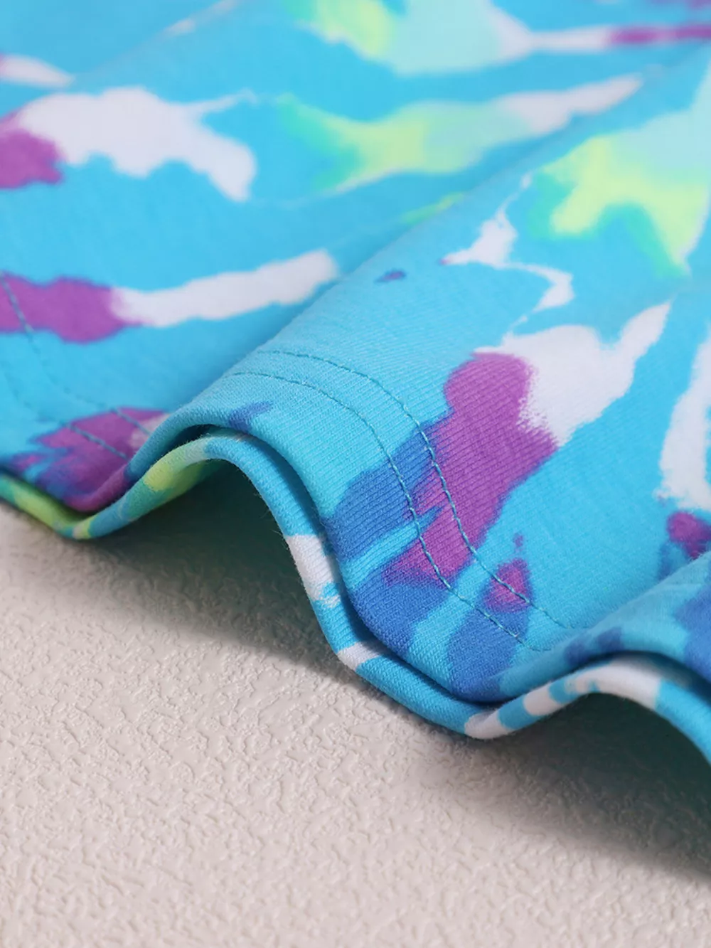 Children's Tie-Dye Ruffle Sleeve Dress, image 4
