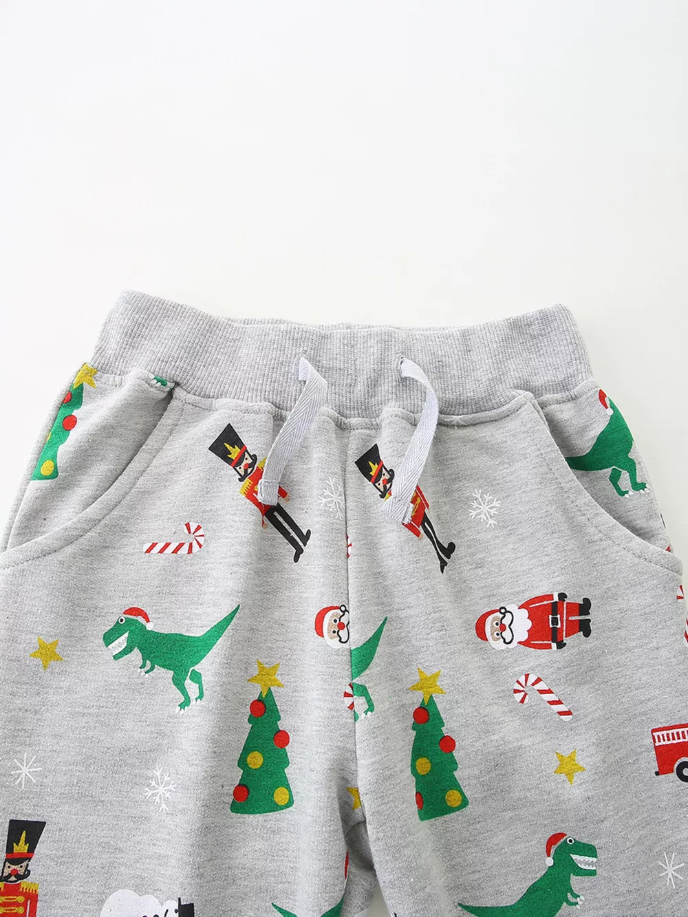Children's Christmas Print Round Neck Top and Pants Set, image 4