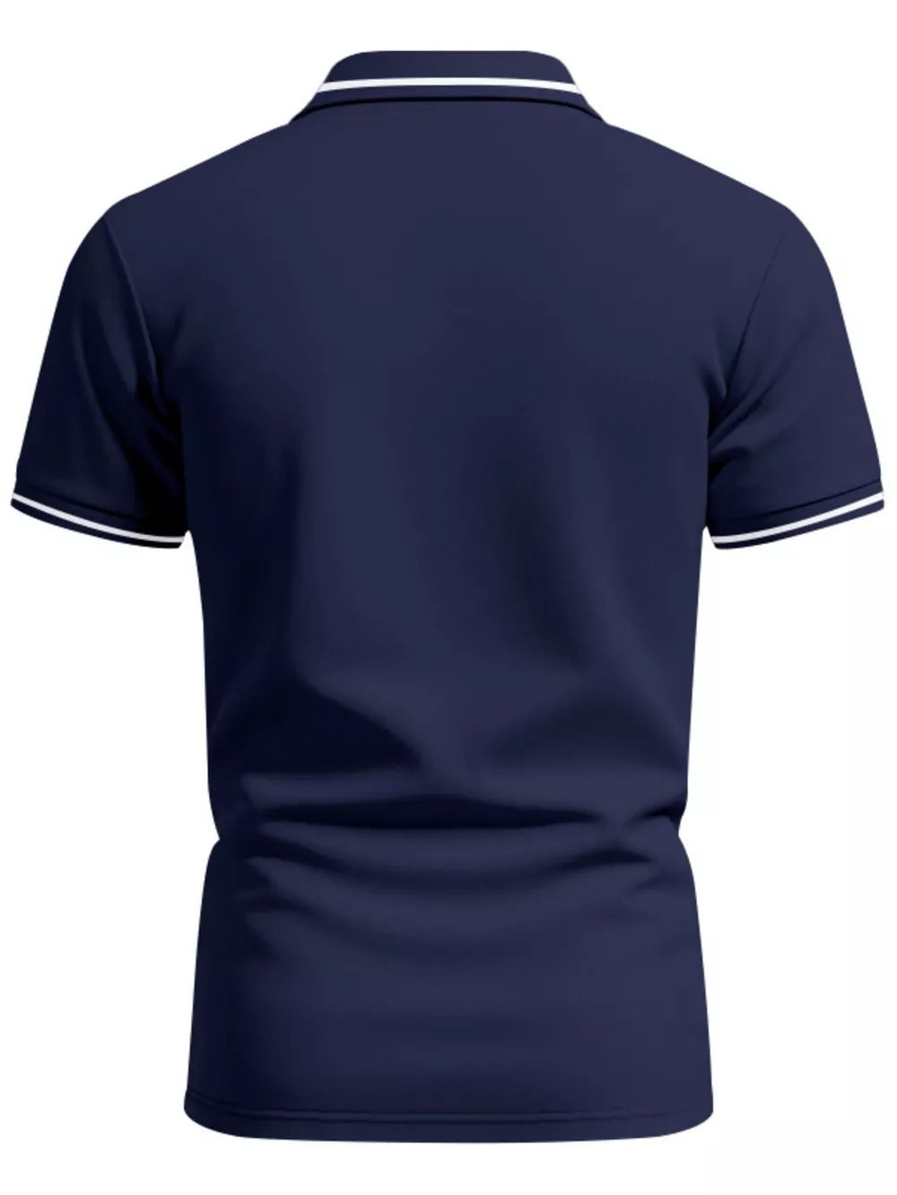 Men's Full Size Contrast Trim Short Sleeve Polo Plus Size, image 12