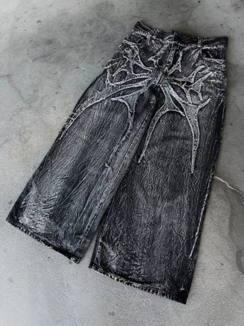 Men's Full Size Spider Wide-Leg Streetwear Jeans Plus Size, image 8