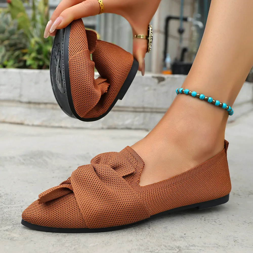 Bow Point Toe Flats Slip-Ons, image 13