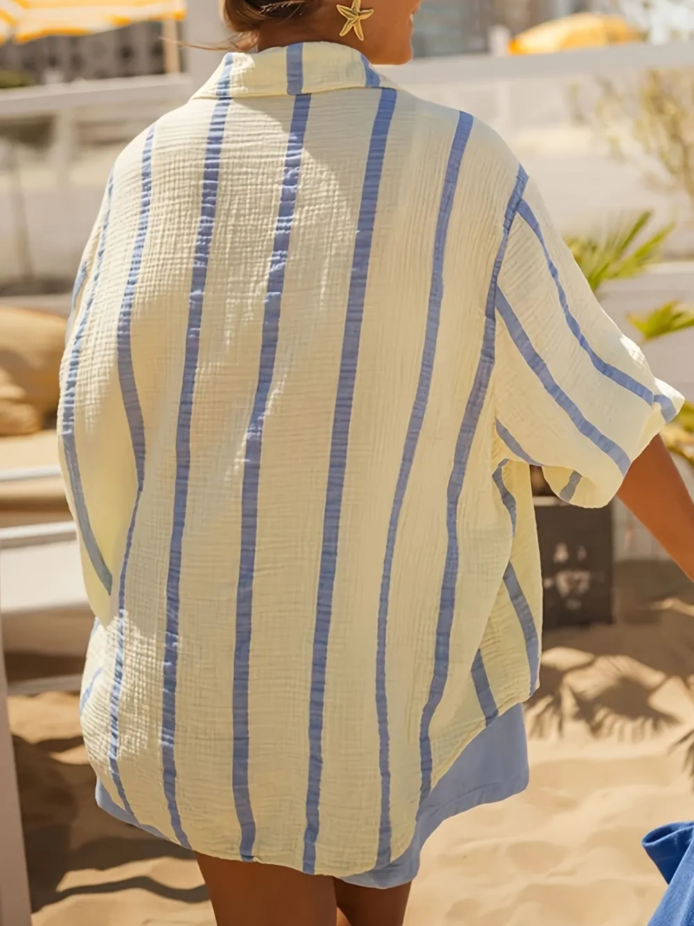 Striped Button Up Long Sleeve Shirt, image 3