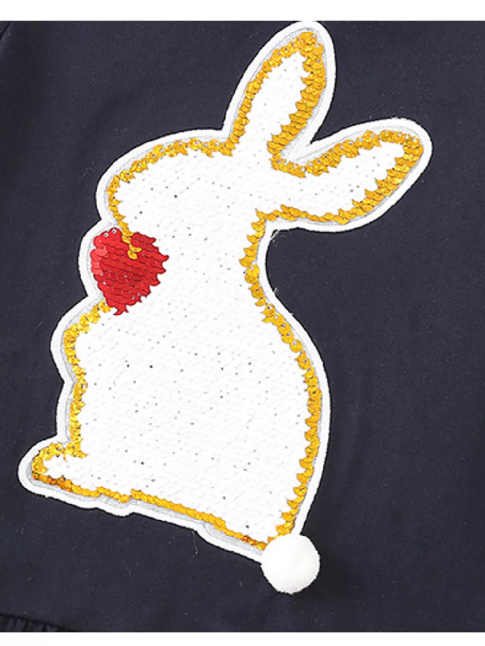 Children's Cute Rabbit Applique Ruffle Hem T-Shirt, image 3