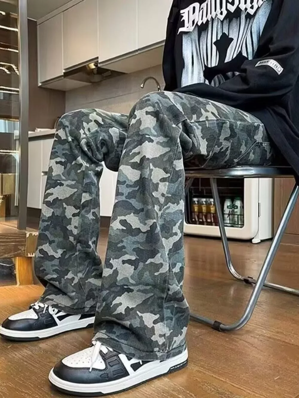 Men's Full Size Camo Print Relaxed Fit Jeans Plus Size, image 5