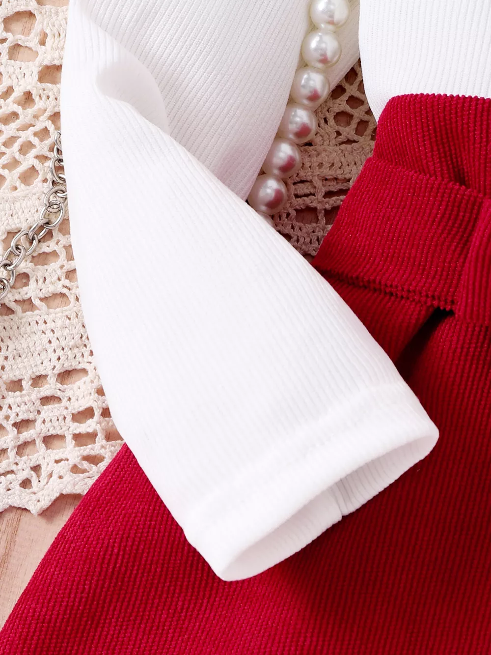 Children's Bow Long Sleeve Top and Skirt Set, image 3