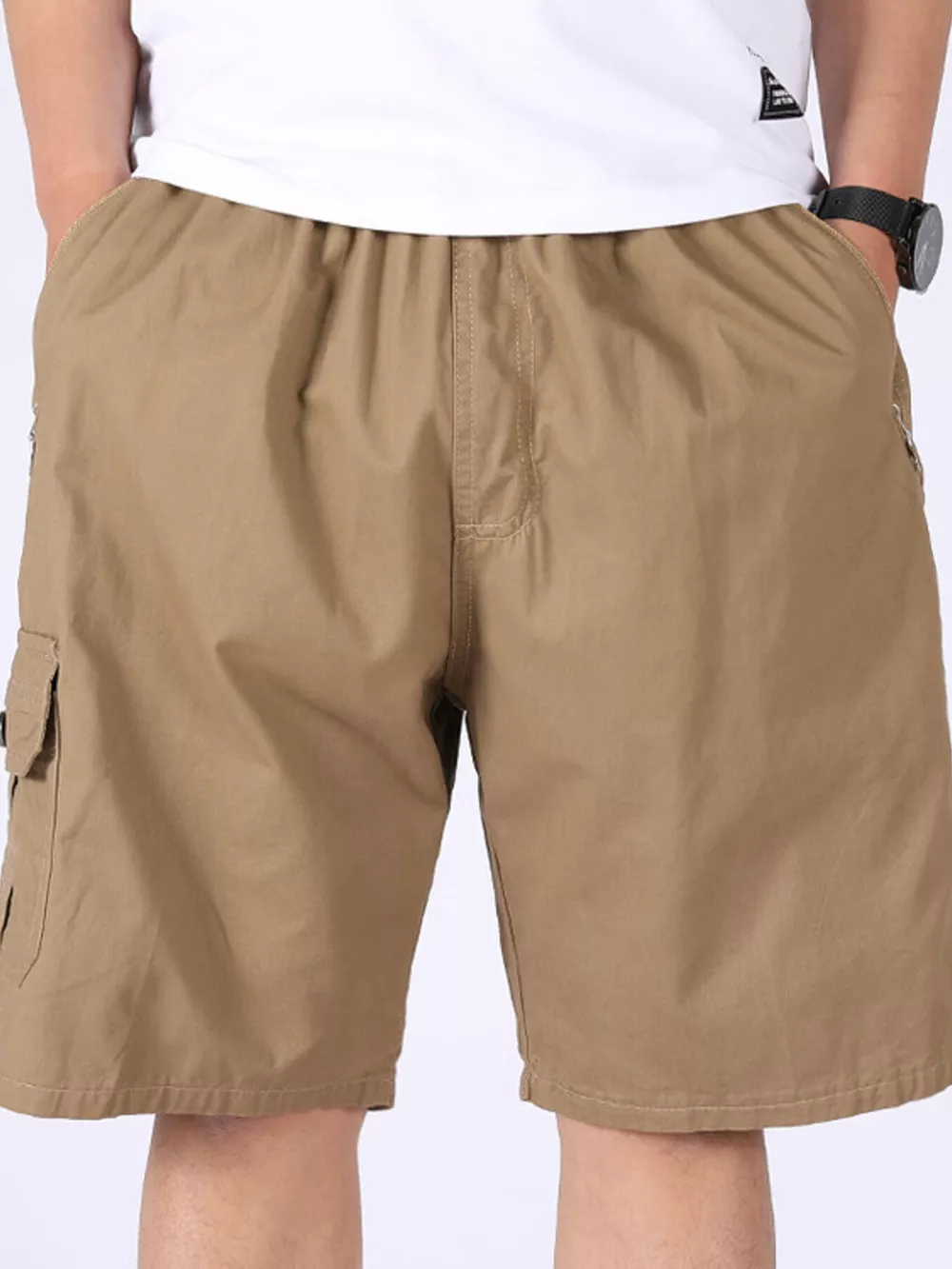 Men's Plus Size Loose Fit Cargo Shorts, image 7