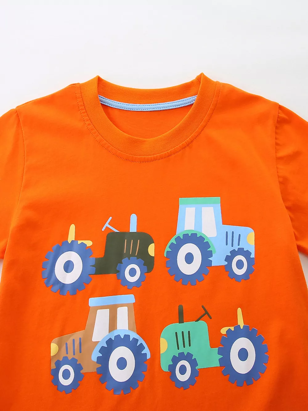 Children's Tractor & Firetruck Print Casual Tee and Shorts Set, image 3