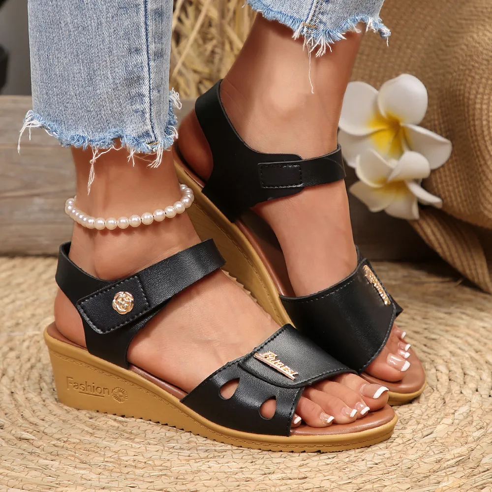 Open Toe Wedge Sandals, image 2